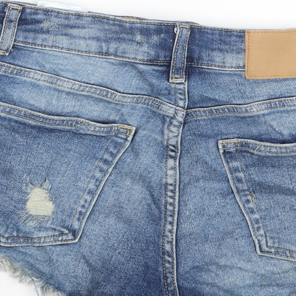 Divided by H&M Womens Blue  Denim Hot Pants Shorts Size 6