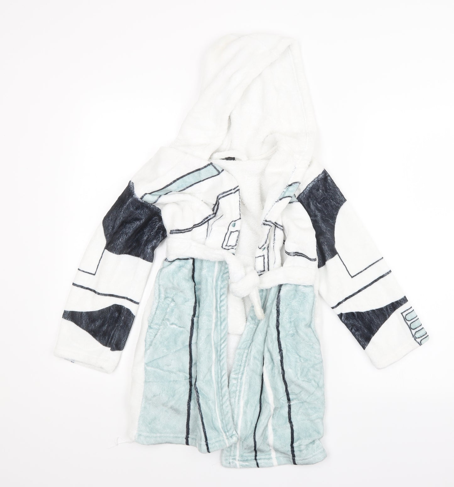 Star Wars Boys White Geometric   Robe Size 6-7 Years  - Star Wars