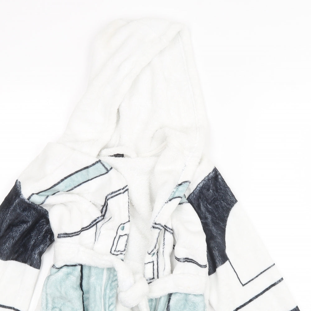 Star Wars Boys White Geometric   Robe Size 6-7 Years  - Star Wars