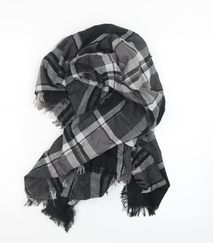 Preworn Womens Black Check Lace  Scarf