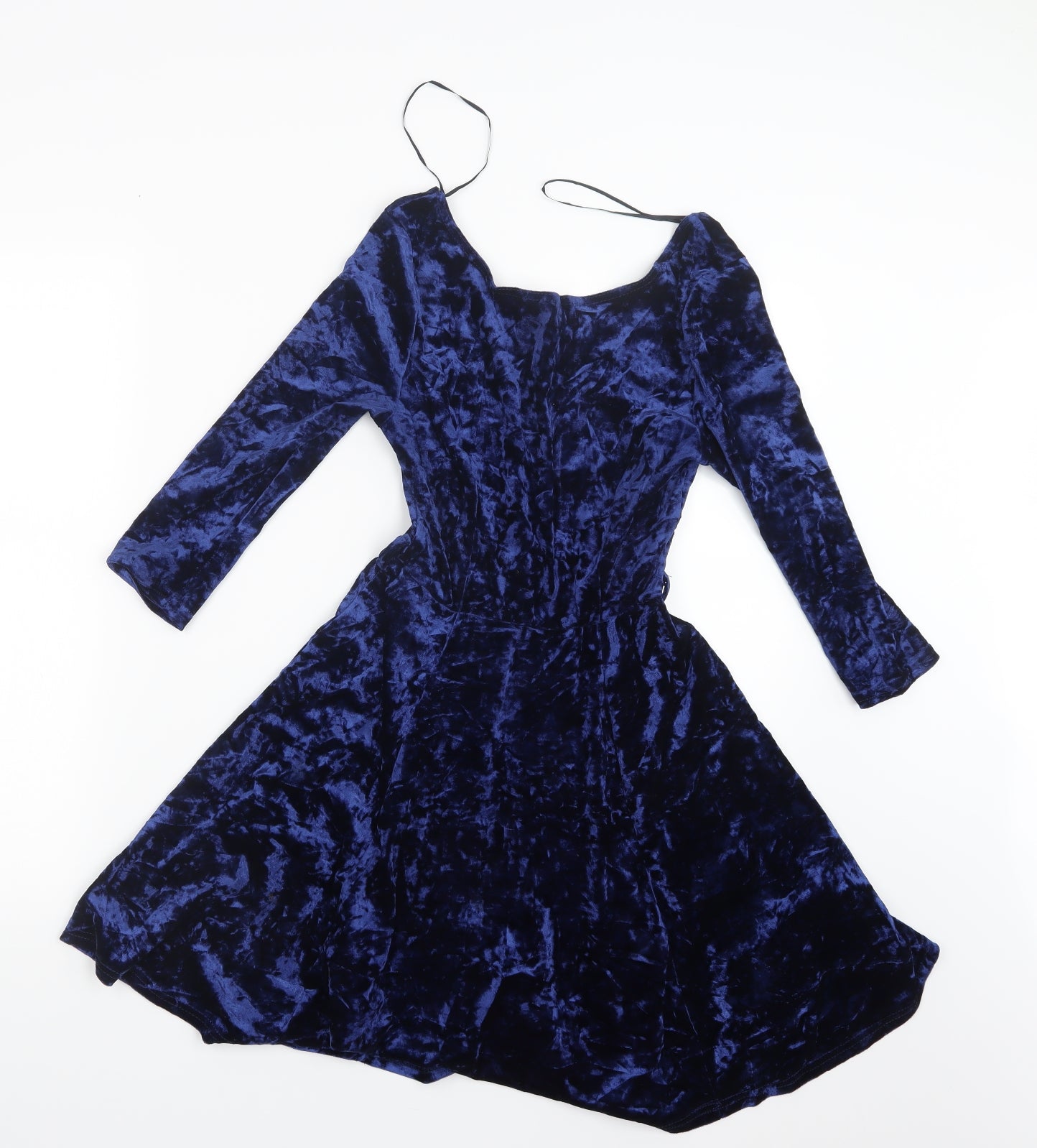 New Look Womens Blue  Velvet Mini  Size 8