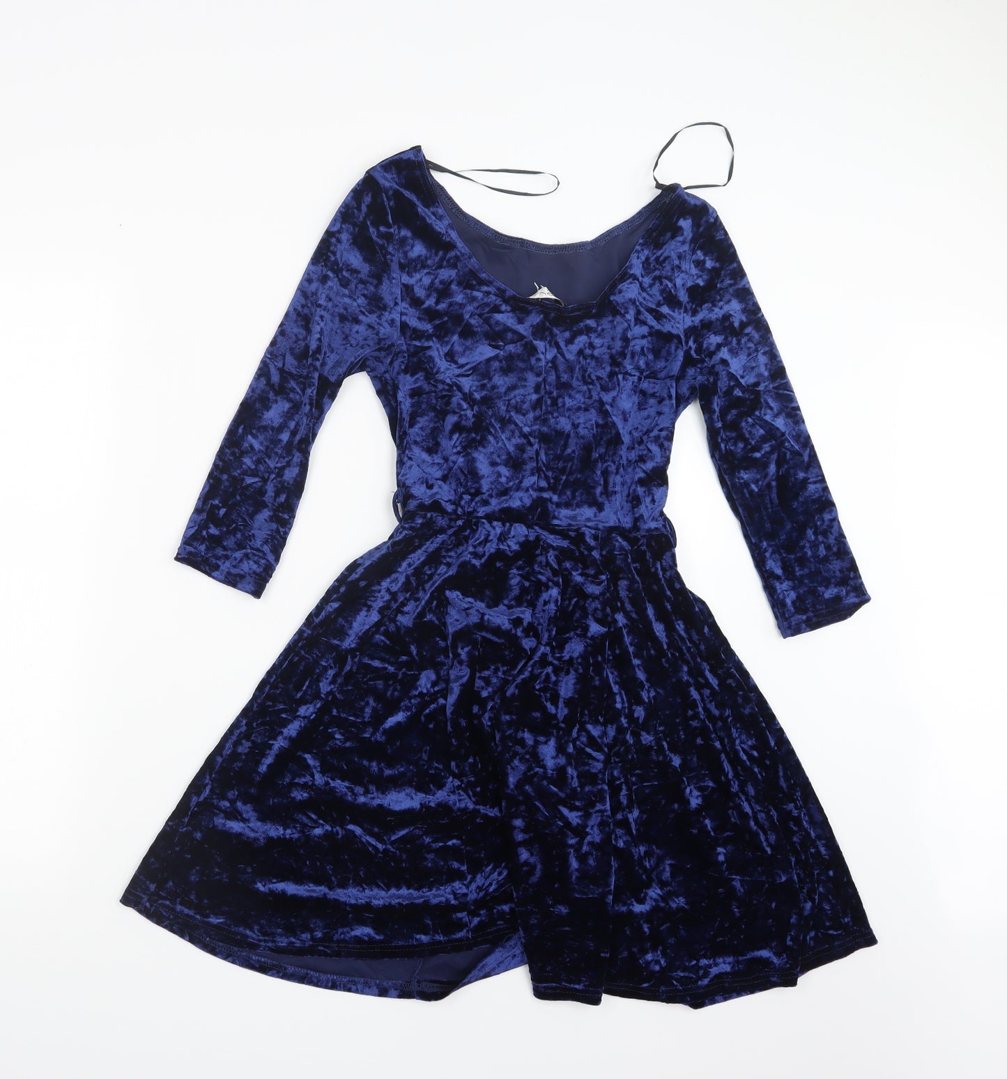 New Look Womens Blue  Velvet Mini  Size 8