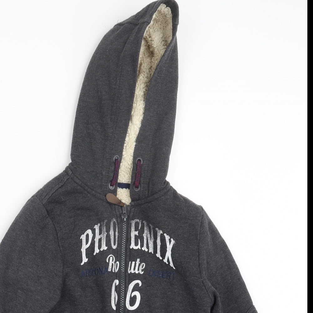F&F Boys Grey   Full Zip Hoodie Size 8-9 Years
