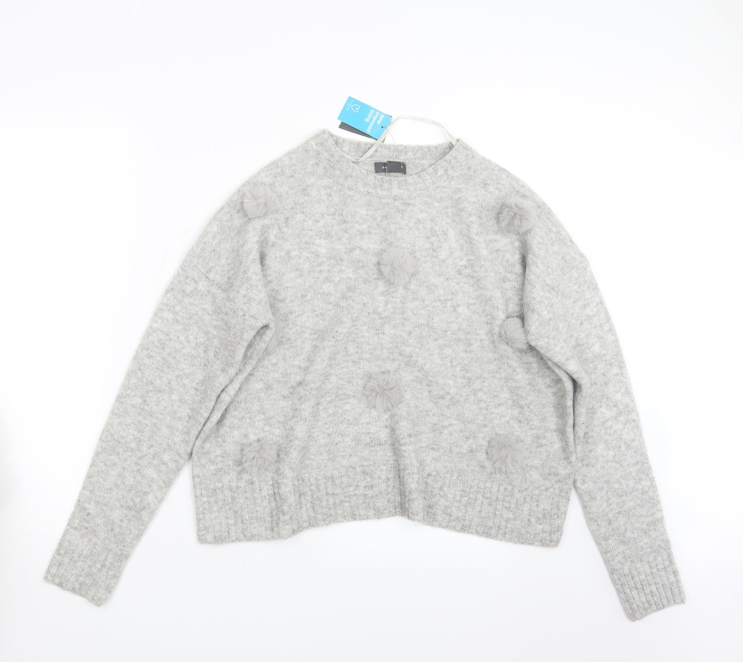 Primark Womens Grey  Knit Pullover Jumper Size 12