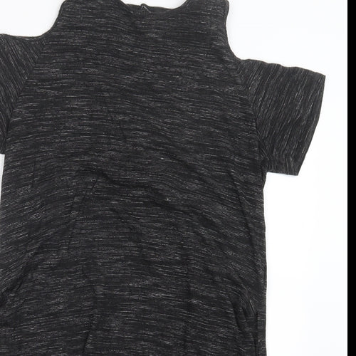 Atmosphere Womens Black   Basic T-Shirt Size 10  - Open Shoulders