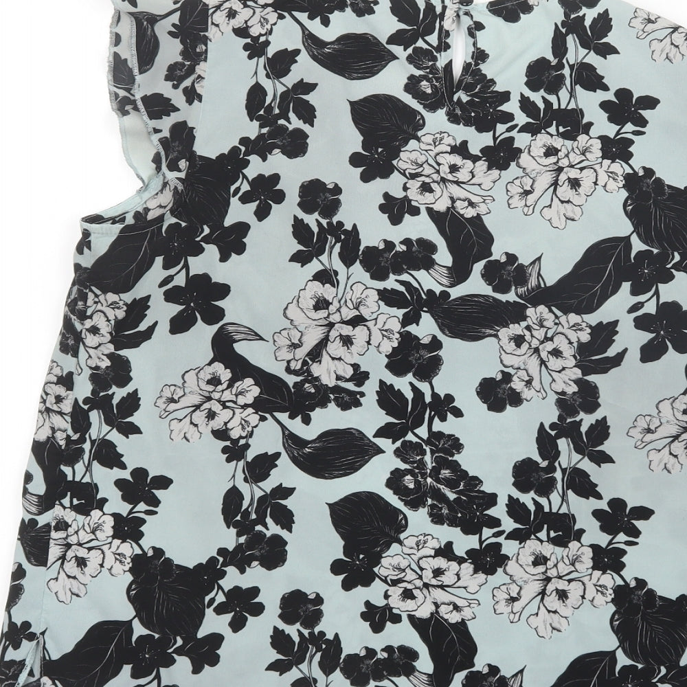 Dorothy Perkins Womens Green Geometric  Basic Blouse Size 12