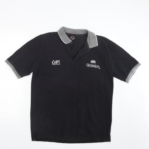 Cotton Traders Mens Black    Polo Size M  - Guinness