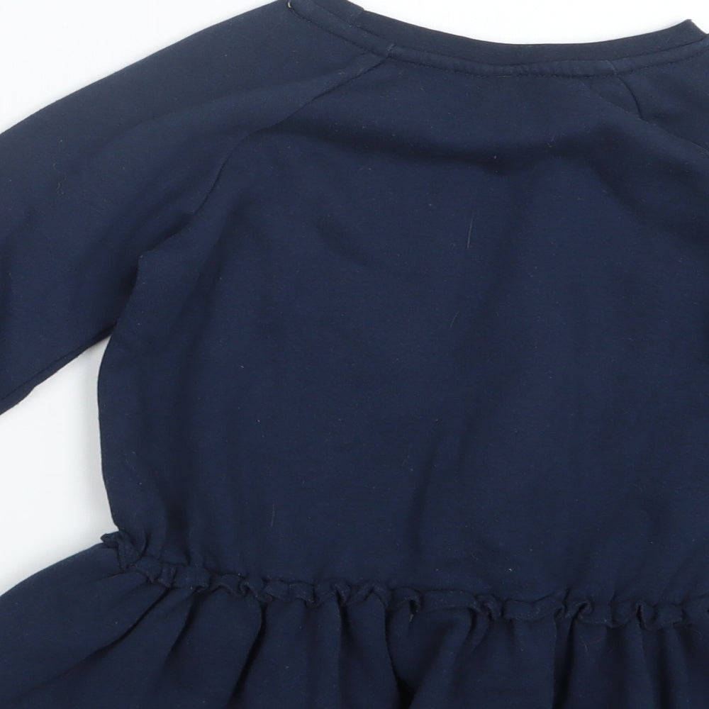 TU Girls Blue  Knit Pullover Jumper Size 5-6 Years