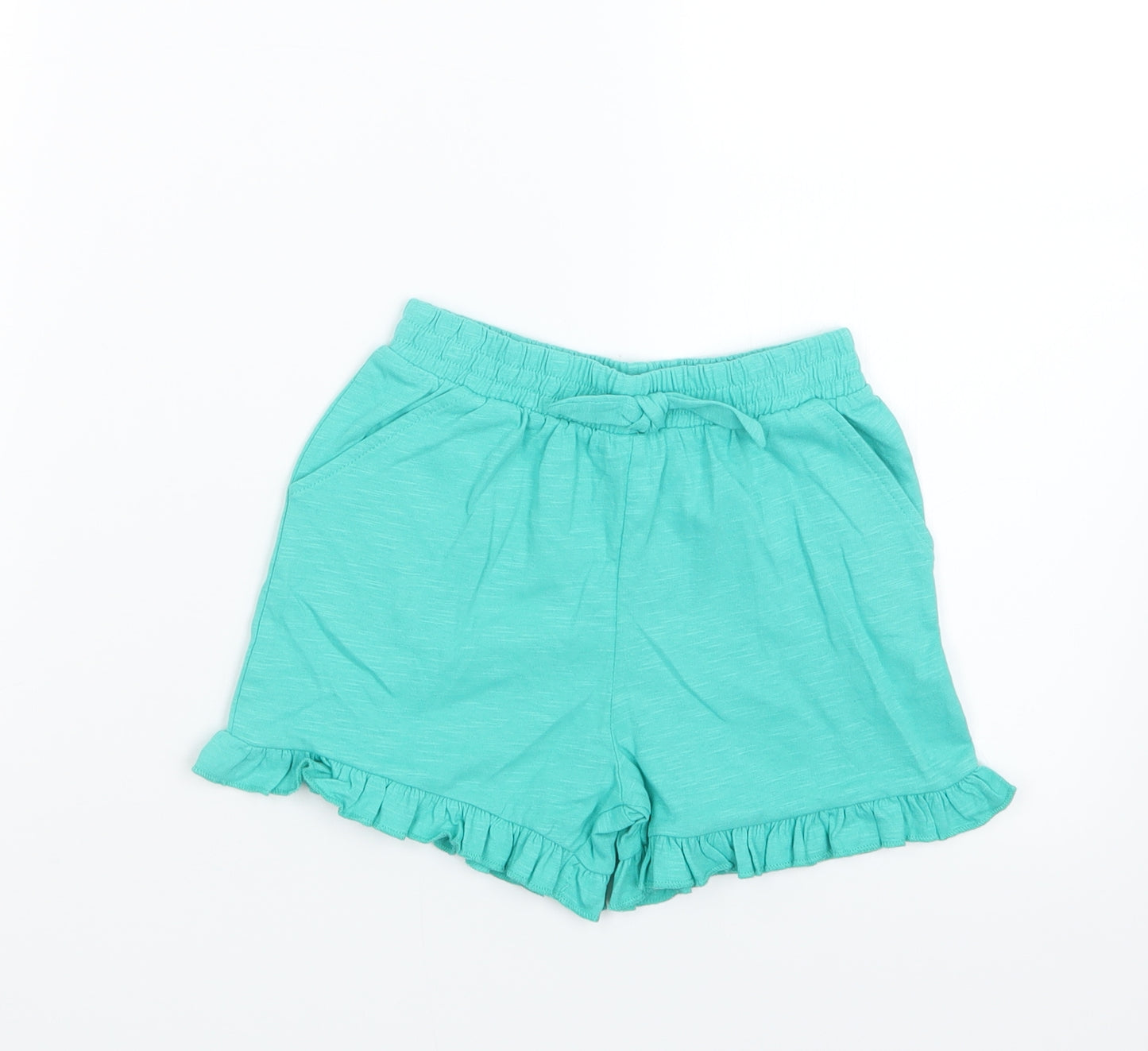 TU Girls Green   Boyfriend Shorts Size 4-5 Years