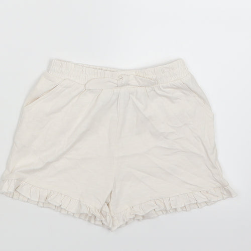 TU Girls White   Boyfriend Shorts Size 4-5 Years