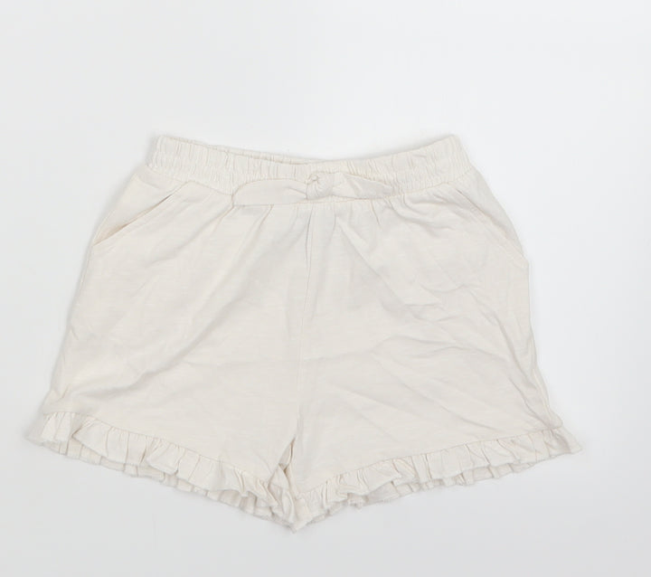 TU Girls White Boyfriend Shorts Size 4-5 Years