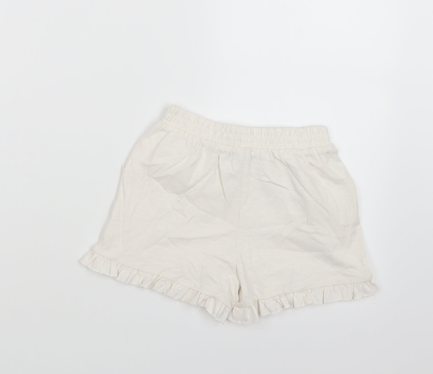 TU Girls White   Boyfriend Shorts Size 4-5 Years