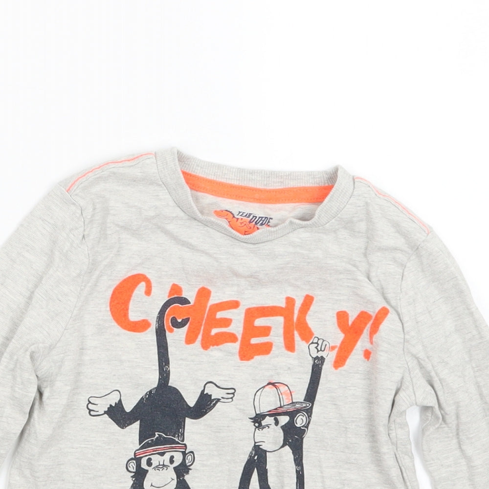 F&F Boys Grey   Basic T-Shirt Size 2-3 Years