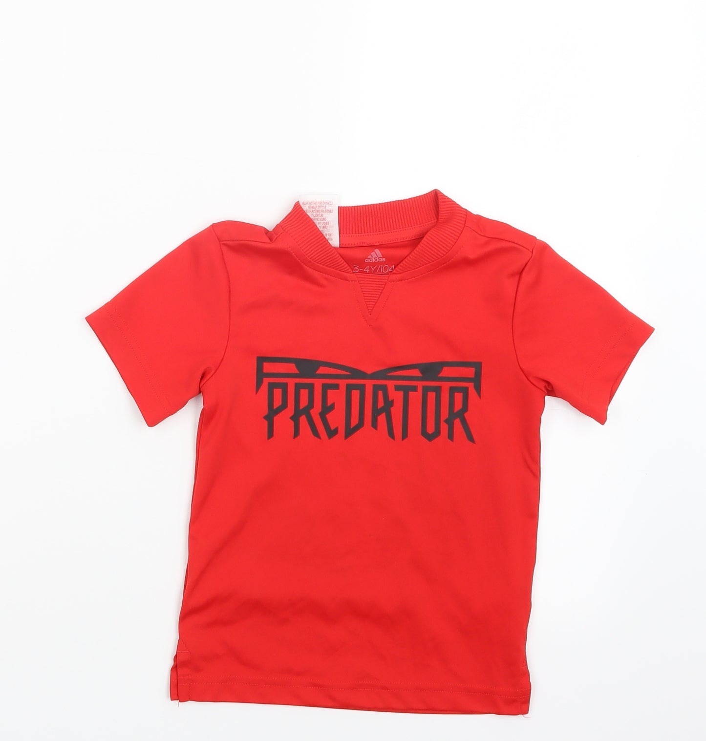 adidas Boys Red   Basic T-Shirt Size 3-4 Years