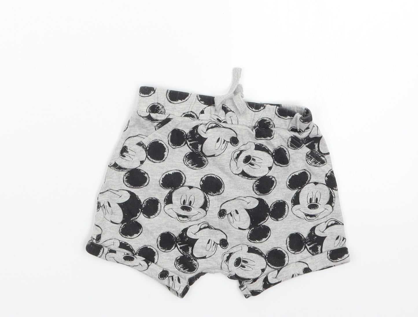 George Boys Grey Geometric  Shorts Outfit/Set Size 12-18 Months  - Mickey Mouse