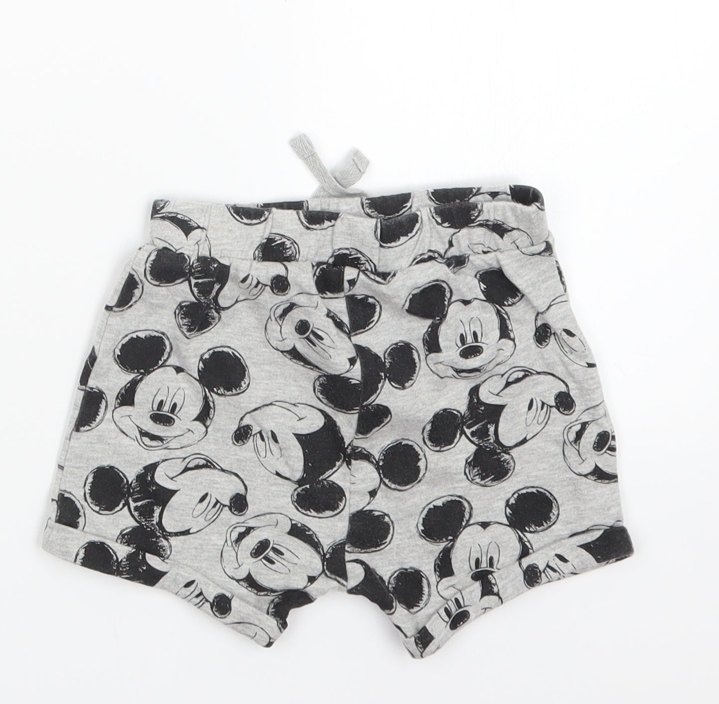George Boys Grey Geometric  Shorts Outfit/Set Size 12-18 Months  - Mickey Mouse
