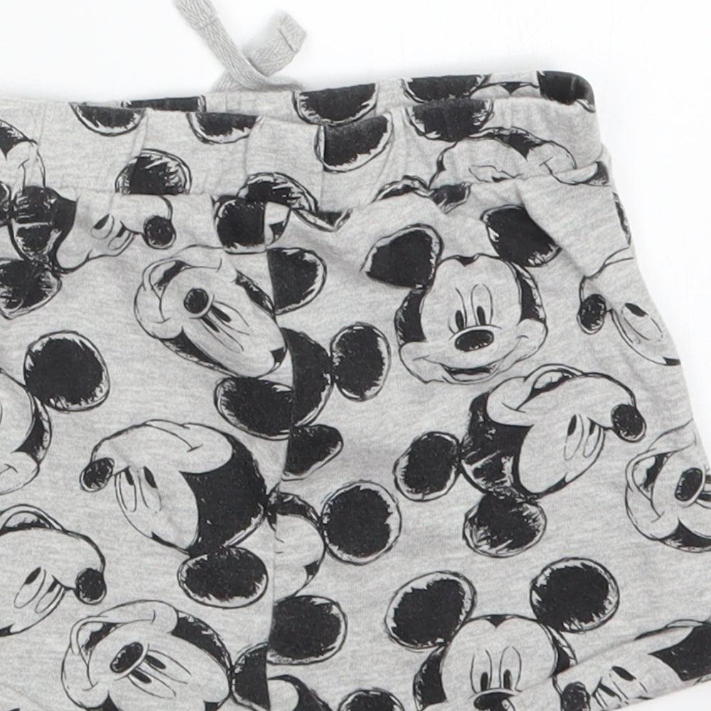 George Boys Grey Geometric  Shorts Outfit/Set Size 12-18 Months  - Mickey Mouse