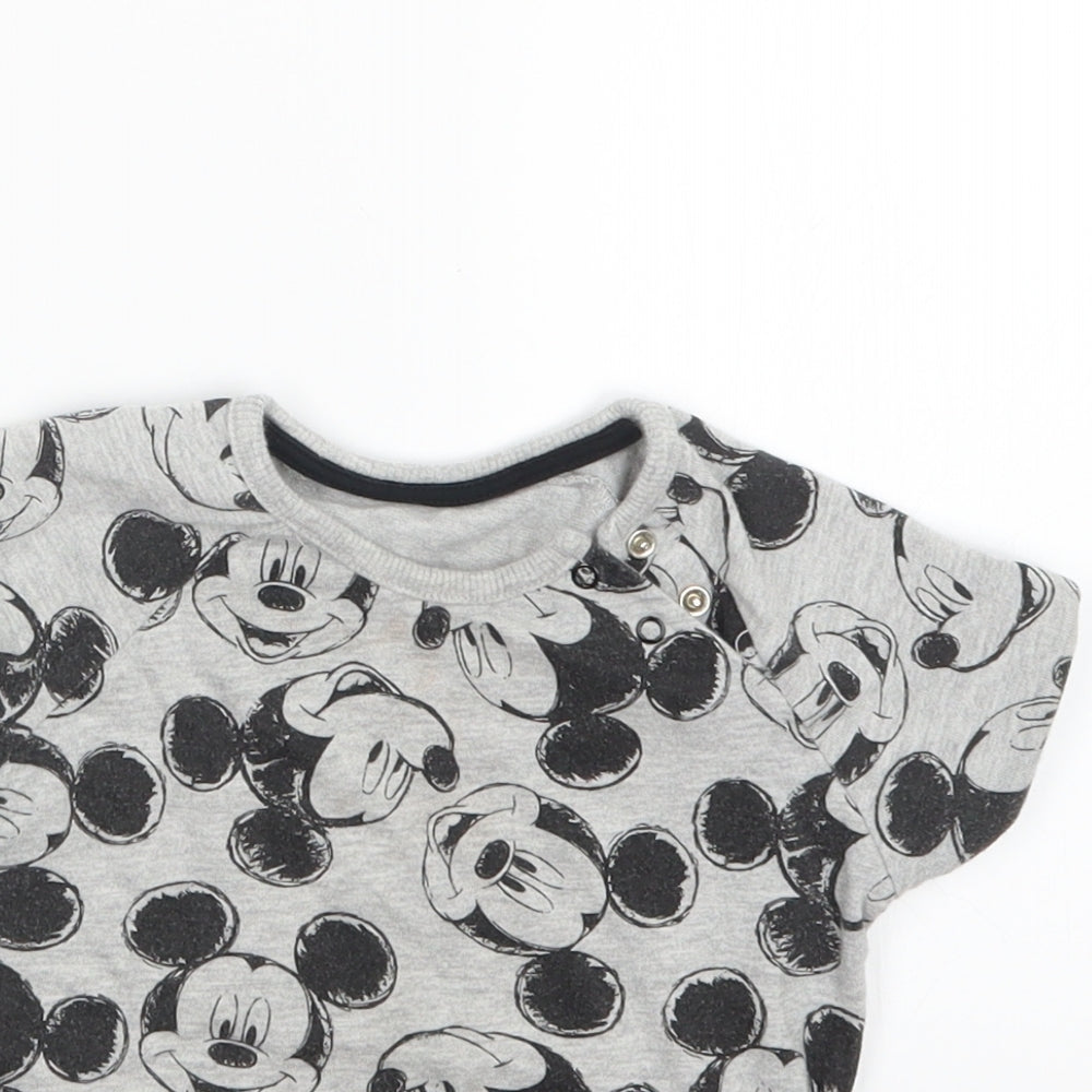 George Boys Grey Geometric  Dress Set Outfit/Set Size 12-18 Months  - Mickey Mouse