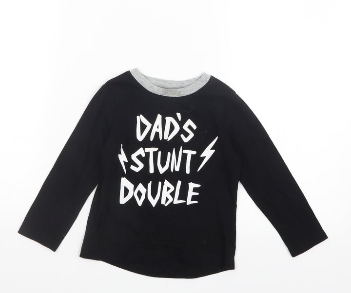 Okie Dokie Boys Black   Basic T-Shirt Size 3 Years