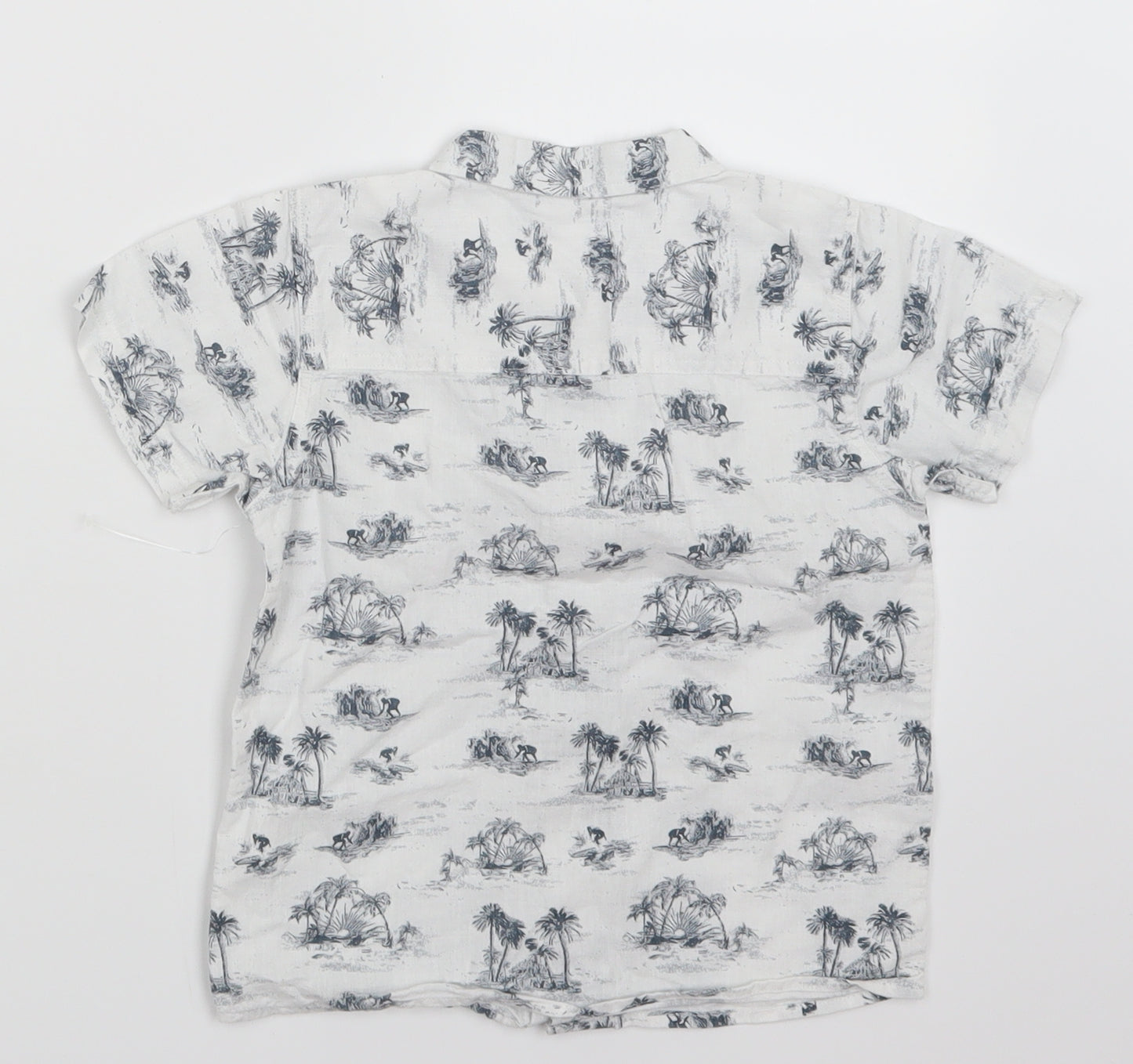 Matalan Boys Blue Geometric  Basic Button-Up Size 2-3 Years