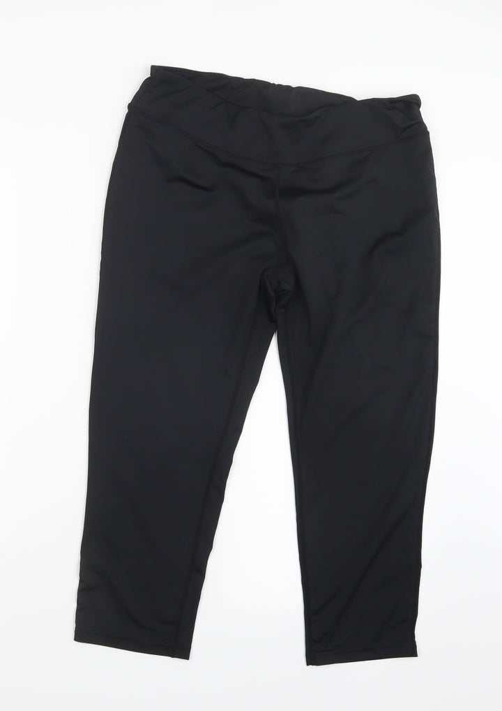 Preworn Womens Black Capri Leggings Size XL L21 in