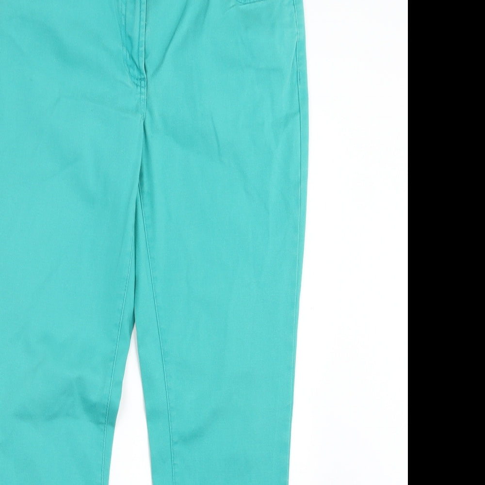 F&F Womens Green  Denim Straight Jeans Size 10 L29 in