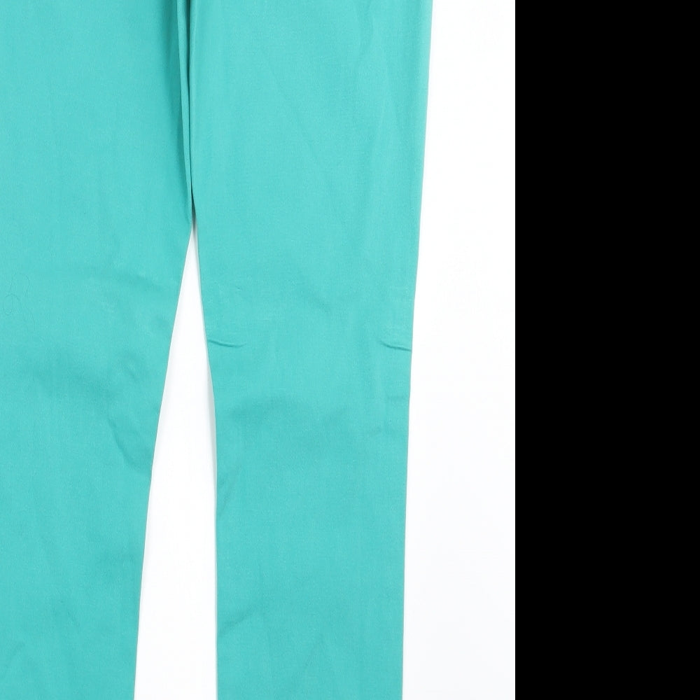 F&F Womens Green  Denim Straight Jeans Size 10 L29 in
