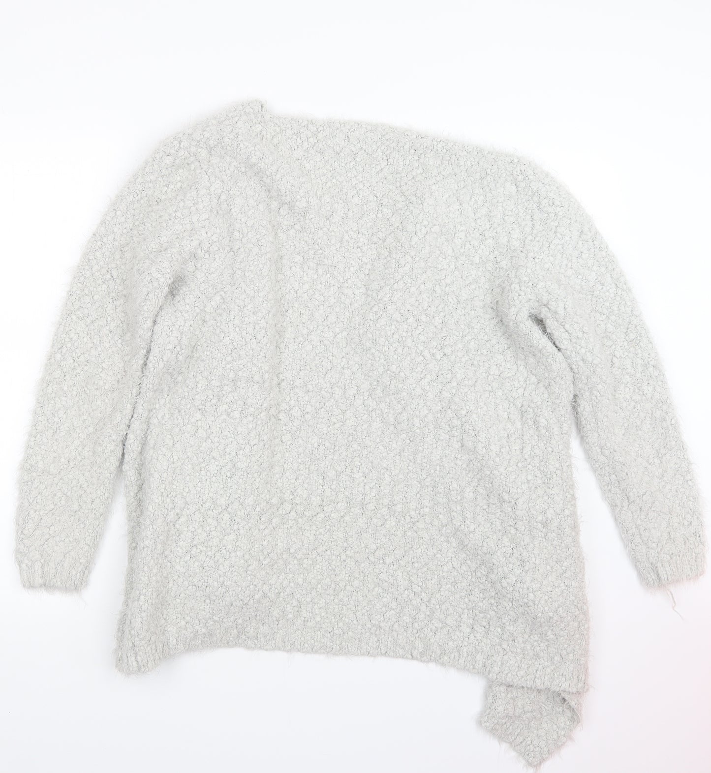 Miyoko Womens Grey  Knit Cardigan Jumper Size S