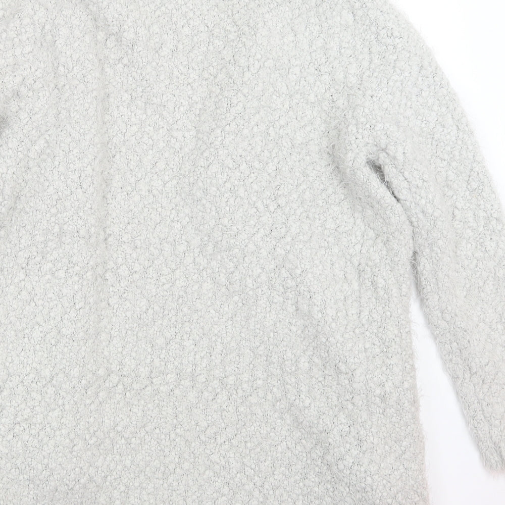 Miyoko Womens Grey  Knit Cardigan Jumper Size S