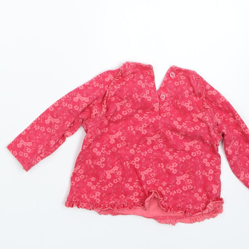 Mini Club Girls Pink Floral  Basic T-Shirt Size 6-9 Months