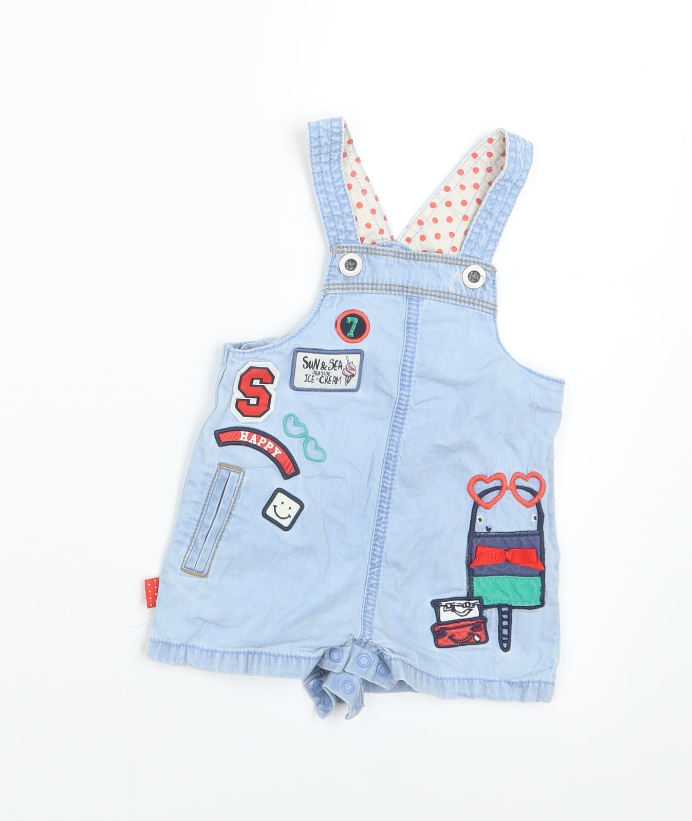 NEXT Girls Blue   Dungaree Outfit/Set Size 6-9 Months
