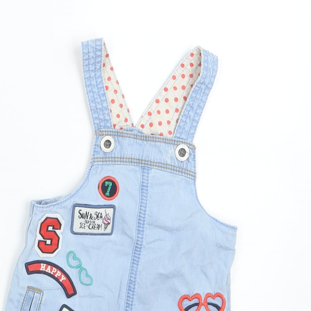NEXT Girls Blue   Dungaree Outfit/Set Size 6-9 Months