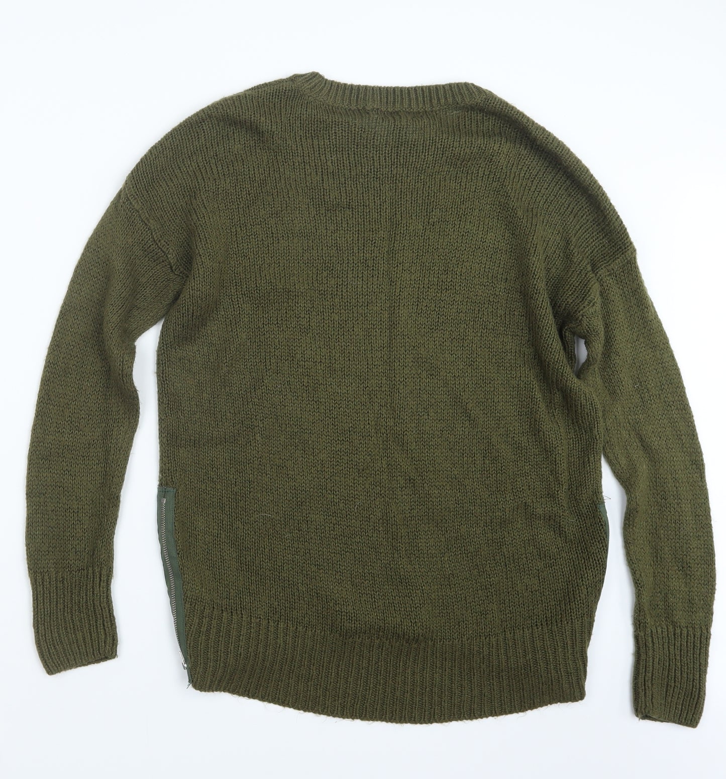 New Look Womens Green  Knit Pullover Jumper Size M