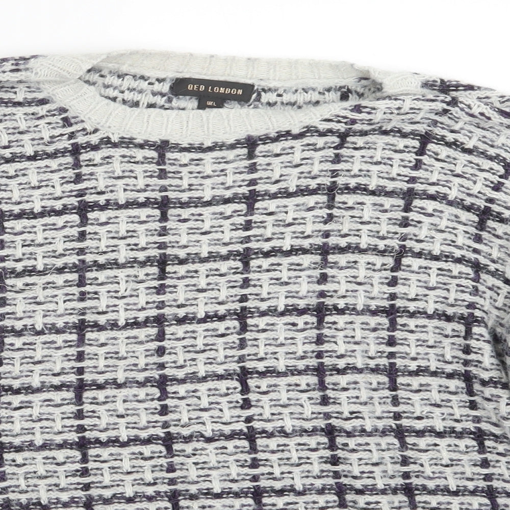 QED London Womens Blue  Knit Pullover Jumper Size L
