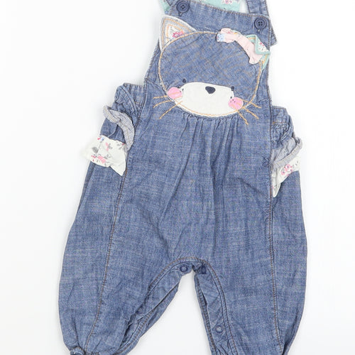 NEXT Girls Blue   Dungaree Outfit/Set Size 6-9 Months