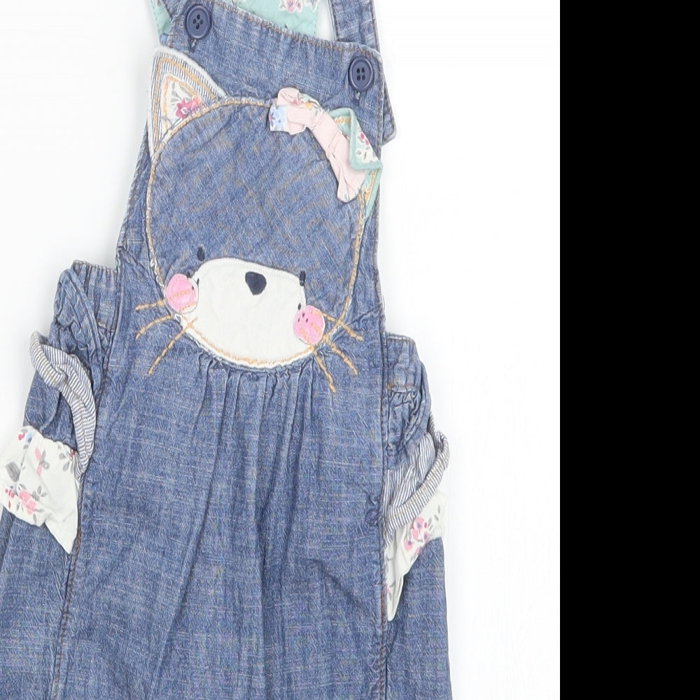 NEXT Girls Blue   Dungaree Outfit/Set Size 6-9 Months