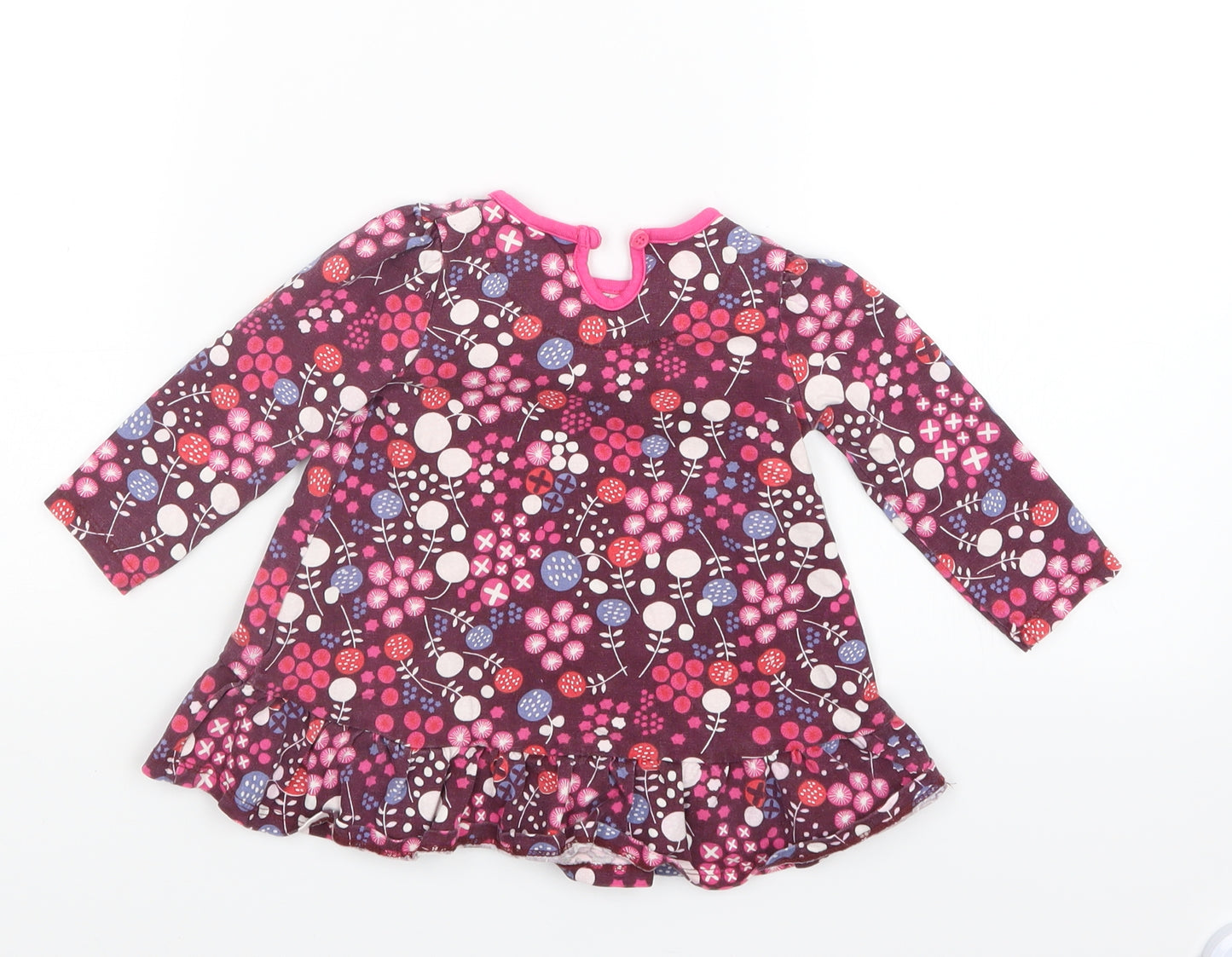 Mini Club Girls Purple Geometric  T-Shirt Dress  Size 6-9 Months