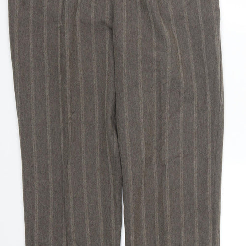 Impressions Womens Brown Striped  Trousers  Size 16 L27.5 in