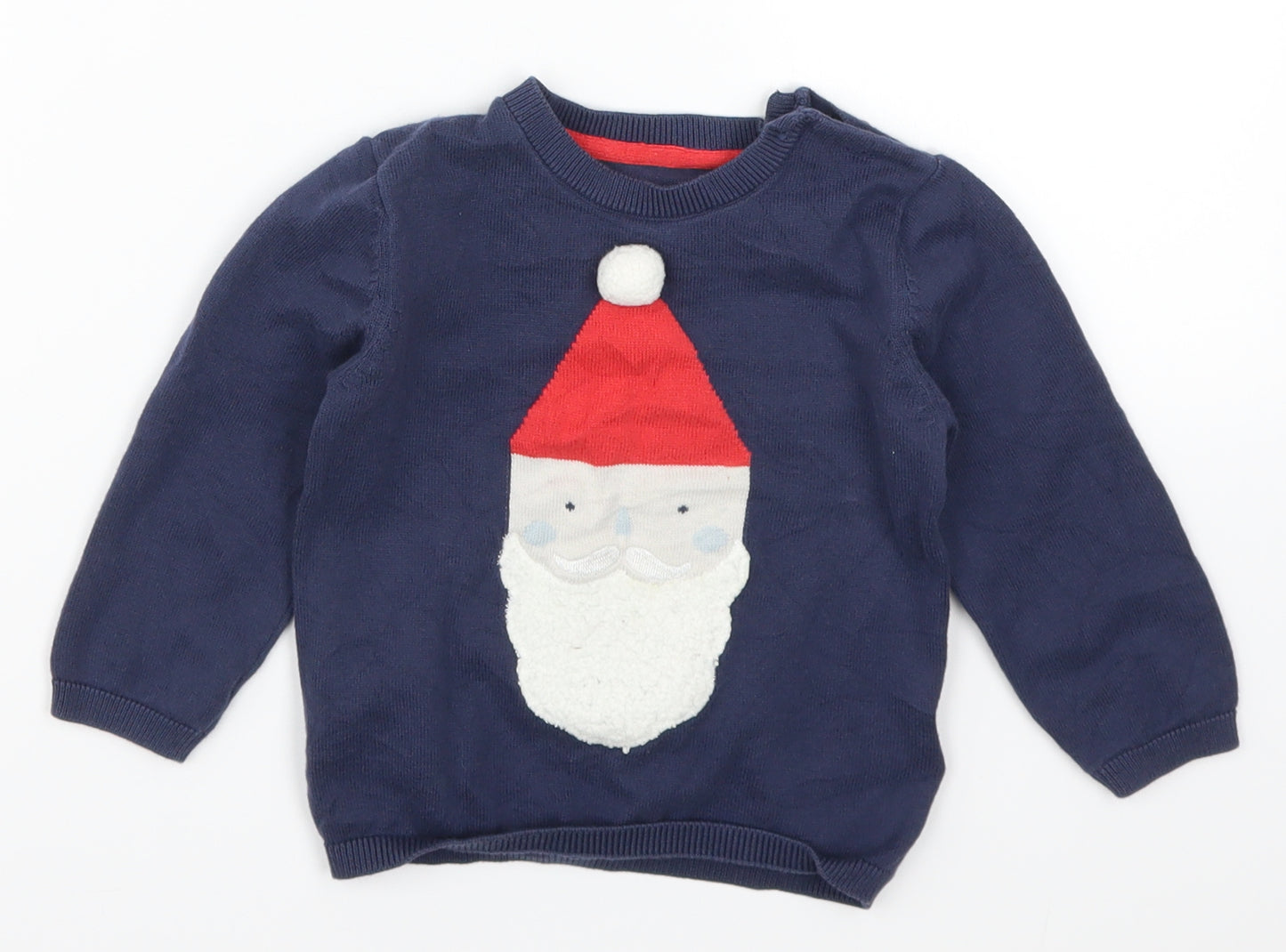 Marks and Spencer Baby Blue   Pullover Jumper Size 18-24 Months  - Santa Claus