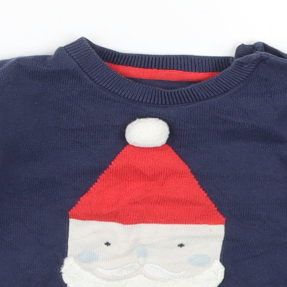 Marks and Spencer Baby Blue   Pullover Jumper Size 18-24 Months  - Santa Claus