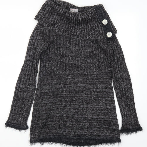 Per Una Womens Grey  Knit Jumper Dress  Size S