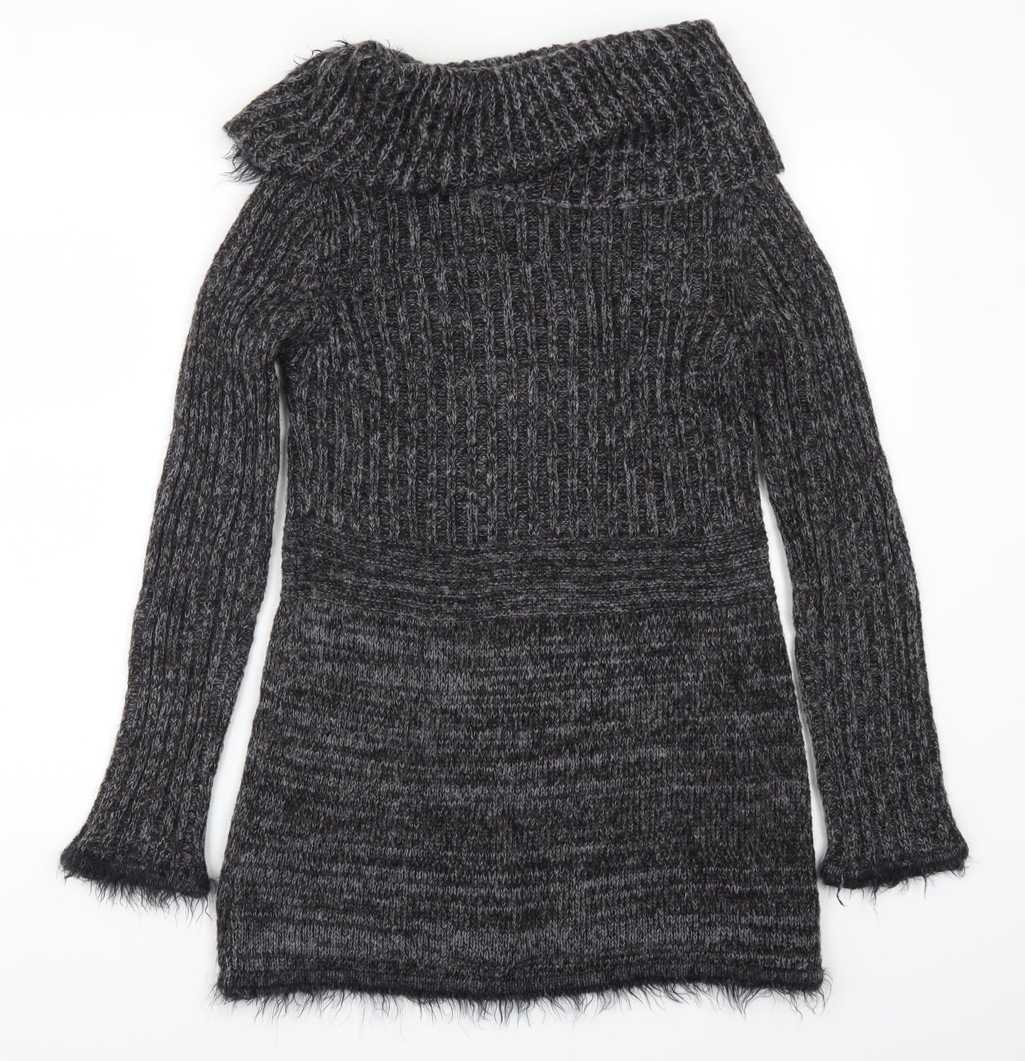 Per Una Womens Grey  Knit Jumper Dress  Size S