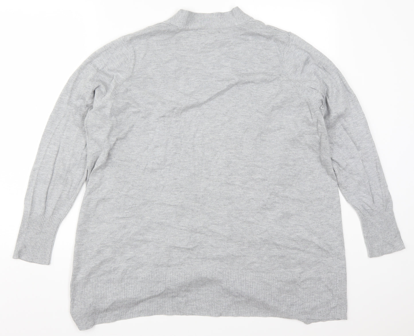 F&F Womens Grey  Knit Cardigan Jumper Size 18