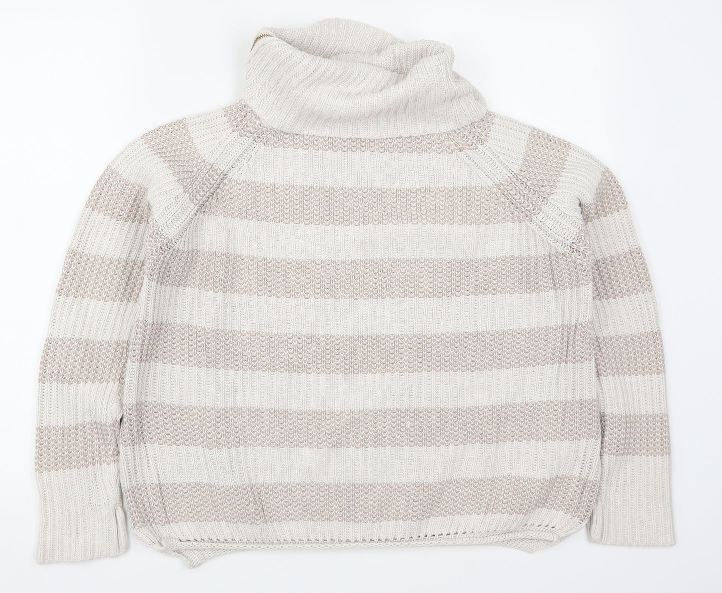 Poetry Womens Beige Striped Knit Pullover Jumper Size 14