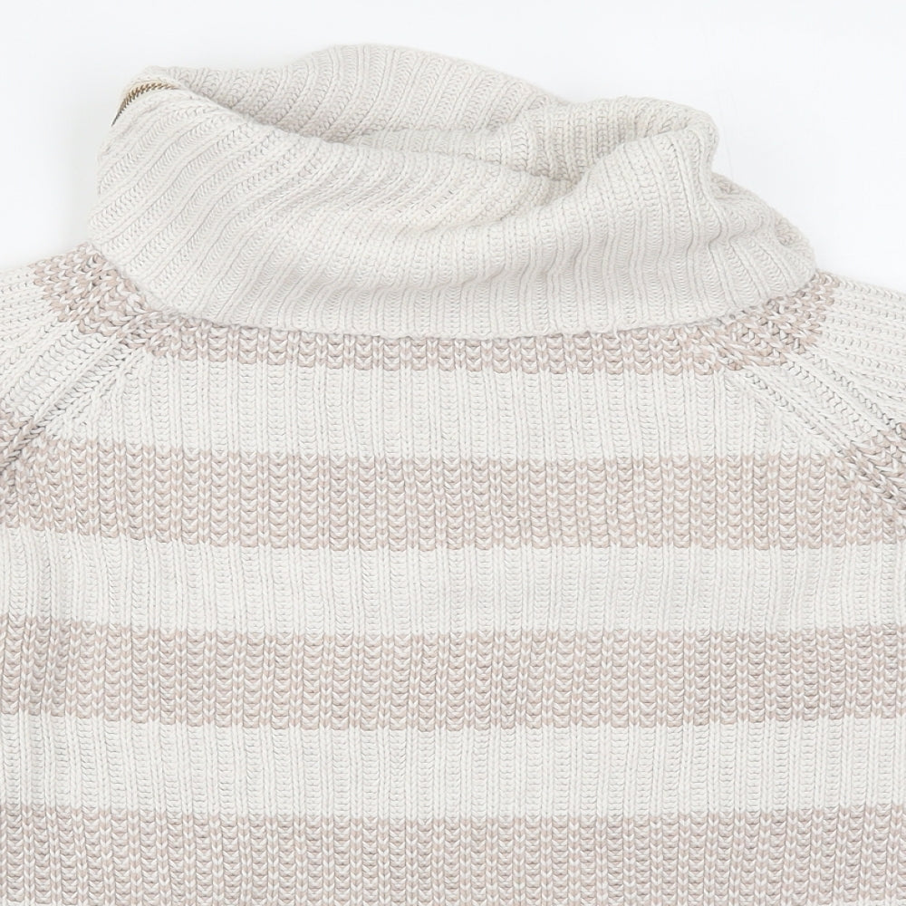 Poetry Womens Beige Striped Knit Pullover Jumper Size 14