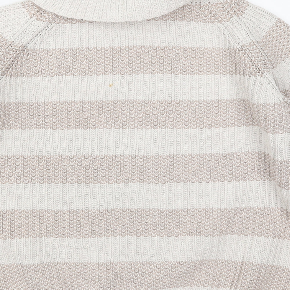 Poetry Womens Beige Striped Knit Pullover Jumper Size 14