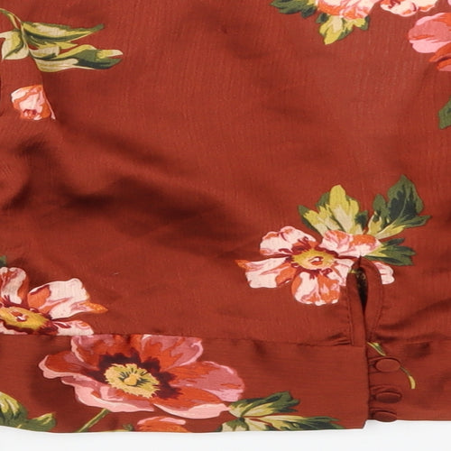 Primark Womens Red Floral  Basic Blouse Size 8