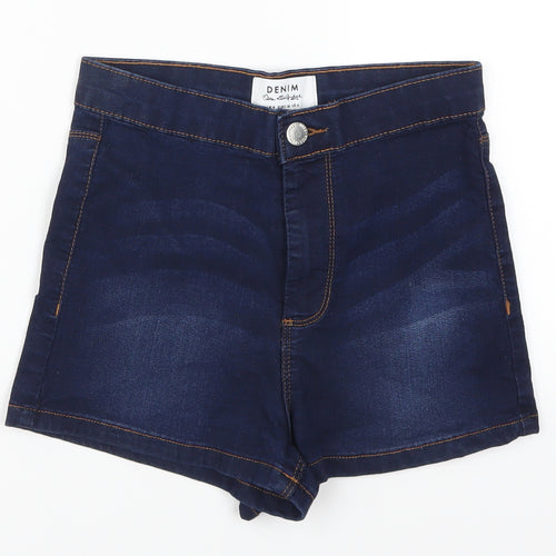 Miss Selfridge Womens Blue  Denim Hot Pants Shorts Size 8