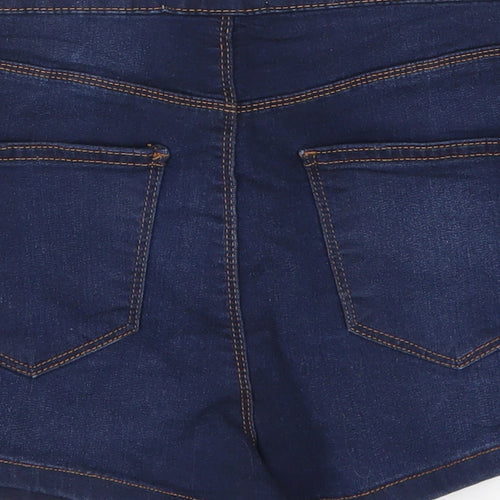 Miss Selfridge Womens Blue  Denim Hot Pants Shorts Size 8