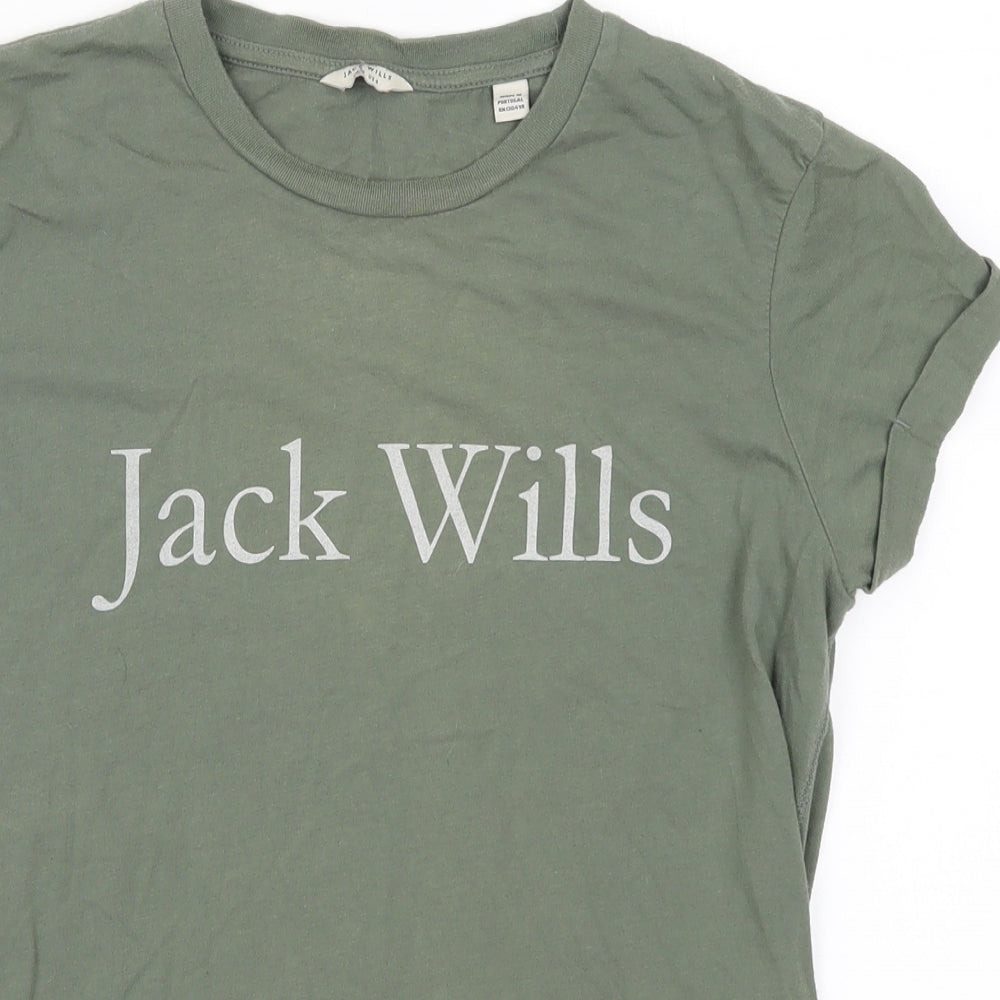 Jack Wills Womens Grey   Basic T-Shirt Size 8